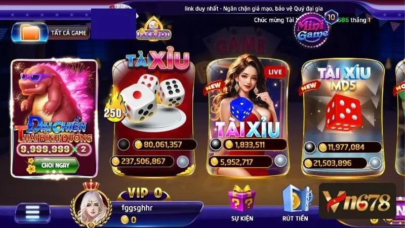 Cổng game hoạt động uy tín tại Việt Nam VN678