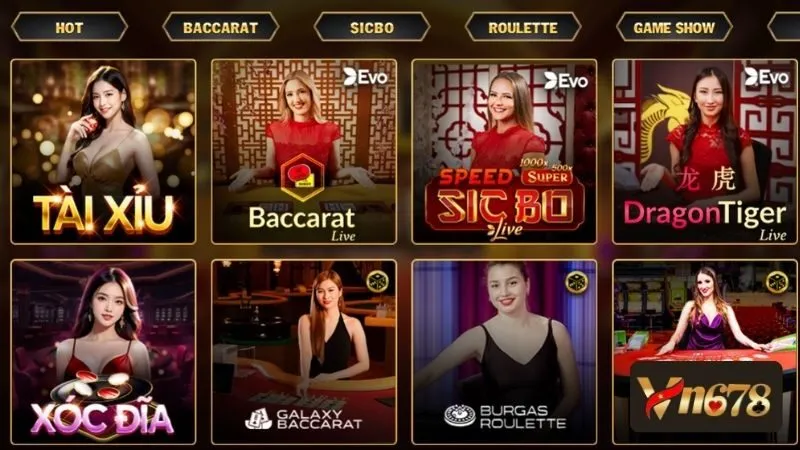 Giới thiệu sảnh game live casino VN678 mới nhất
