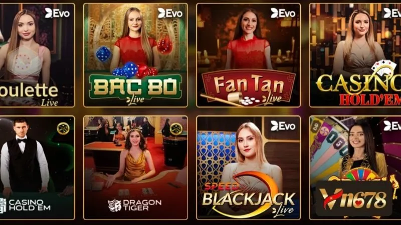 Hệ thống trò chơi cực đỉnh tại live casino VN678