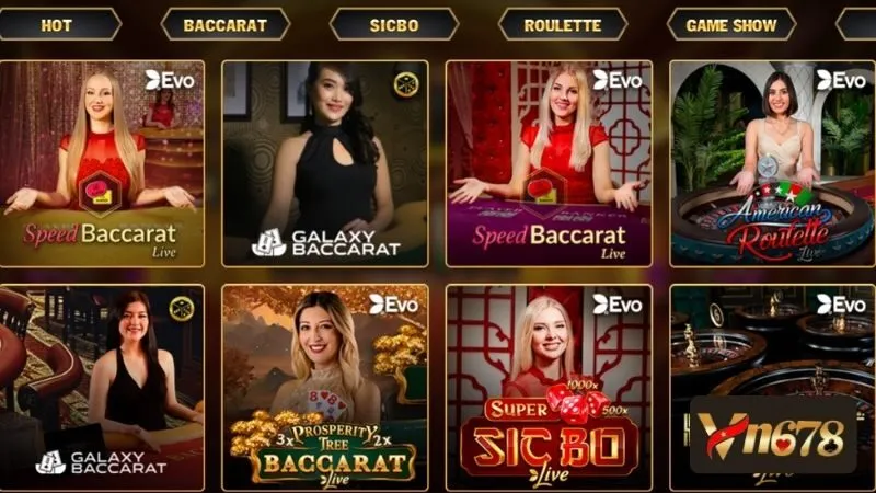Những lý do nên chọn live casino VN678