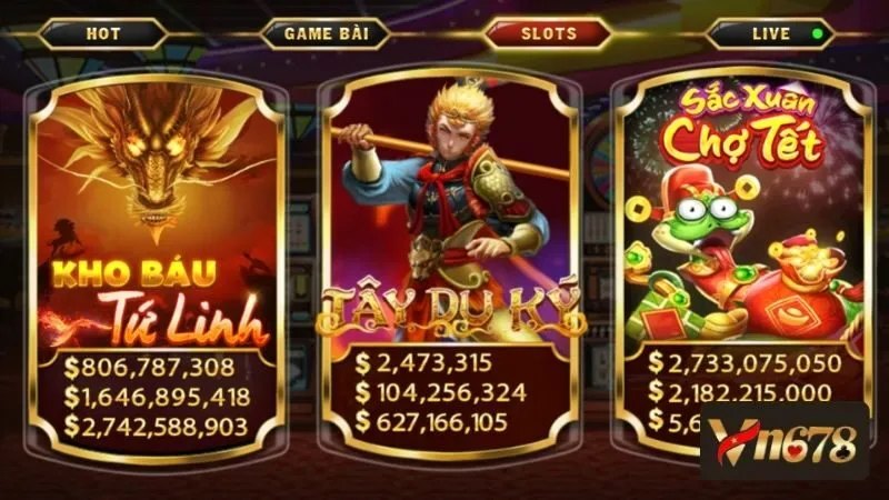 Hệ thống trò chơi đa dạng, hấp dẫn tại sảnh game nổ hũ VN678