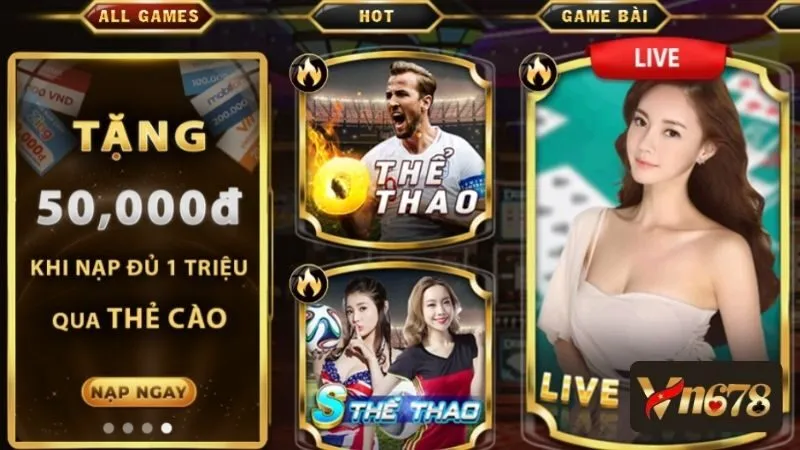Cá cược thể thao VN678 - Sân chơi hấp dẫn và tuyệt vời nhất